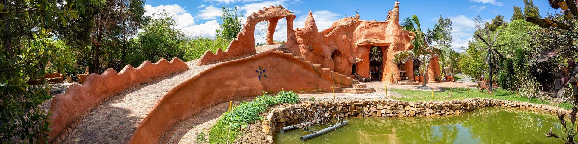 Casa Terracota, magical place, architecture and design, as well as other arts and crafts, come together. House made of clay Villa de Leyva, Boyaca department Colombia.