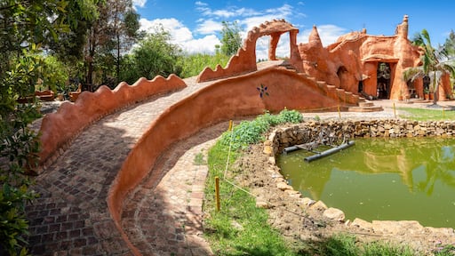Casa Terracota, magical place, architecture and design, as well as other arts and crafts, come together. House made of clay Villa de Leyva, Boyaca department Colombia.