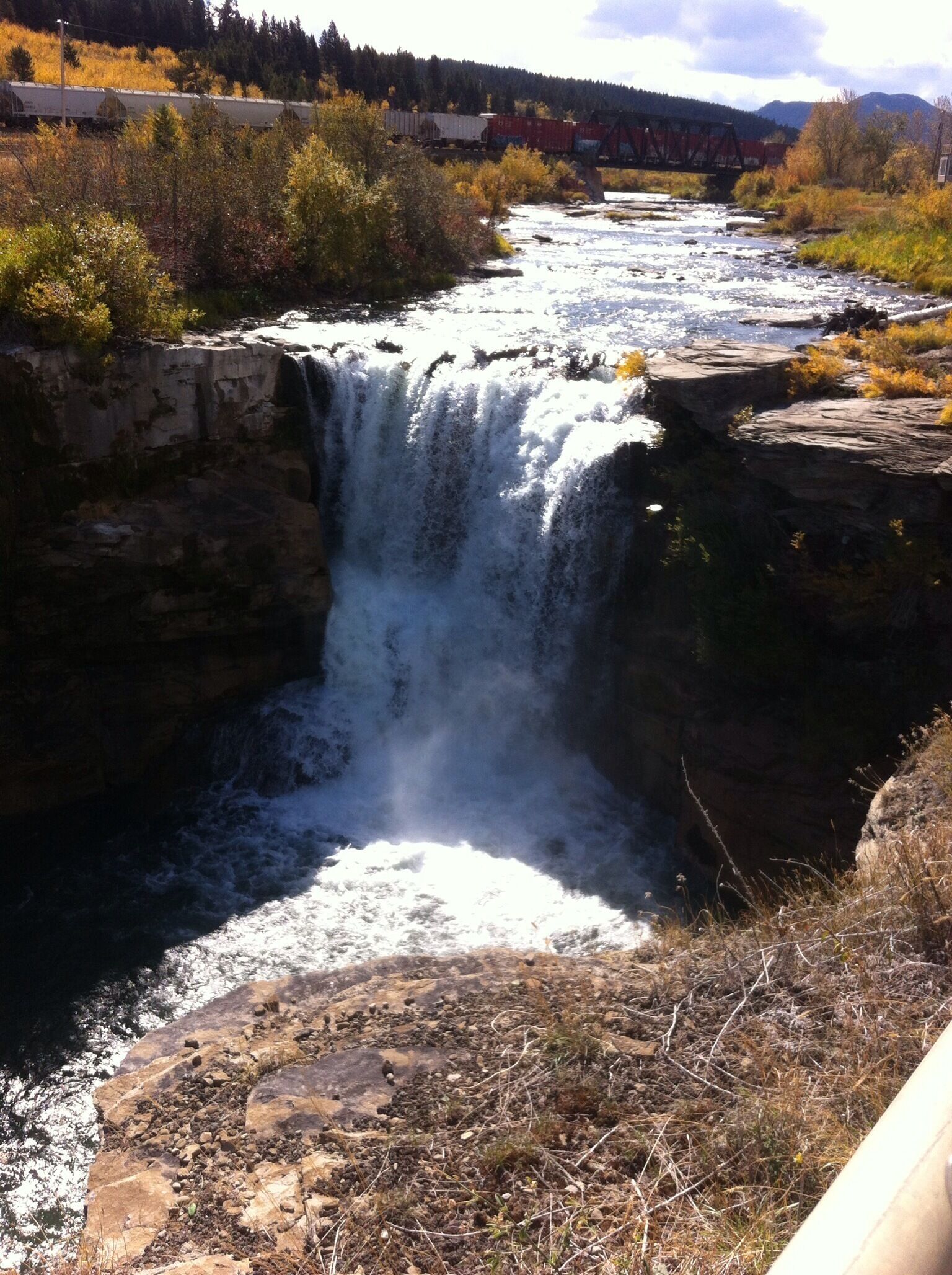 Lundbreck Falls in late September