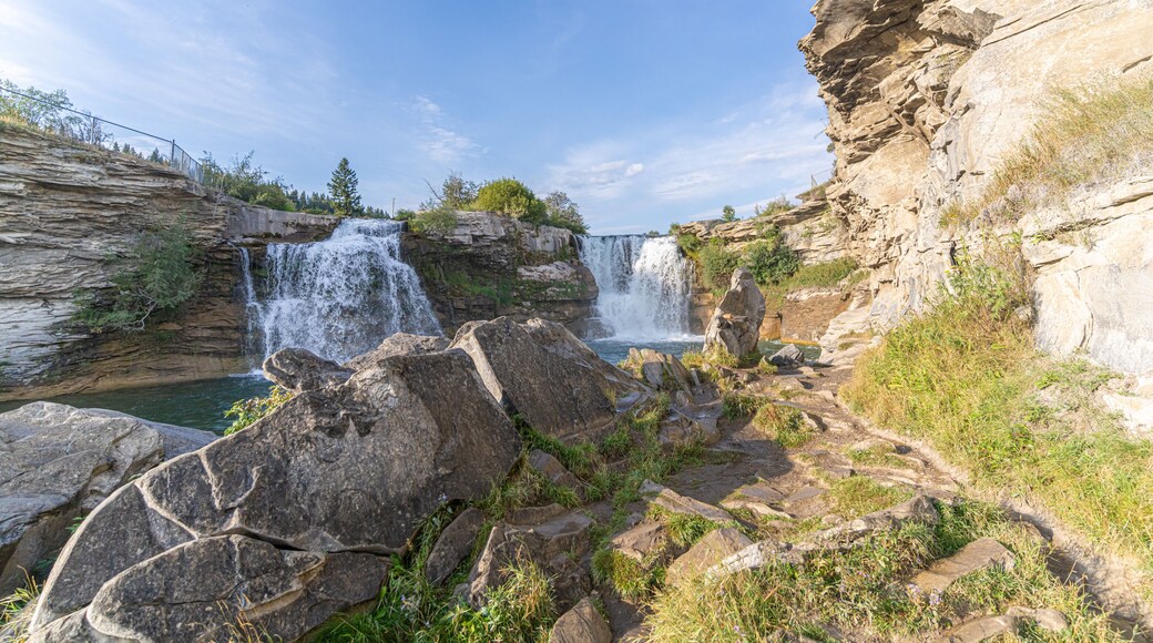 Lundbreck water falls in Alberta Canada