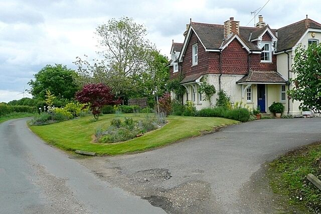 Near Poundgreen A house on Kybes Lane, north of Poundgreen. This is National Cycle Network Route 23 from Basingstoke to Reading.