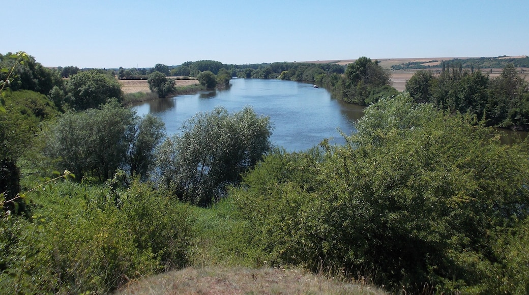 Saale river between Mücheln and Döblitz (Wettin-Löbejün, district: Saalekreis, Saxony-Anhalt)