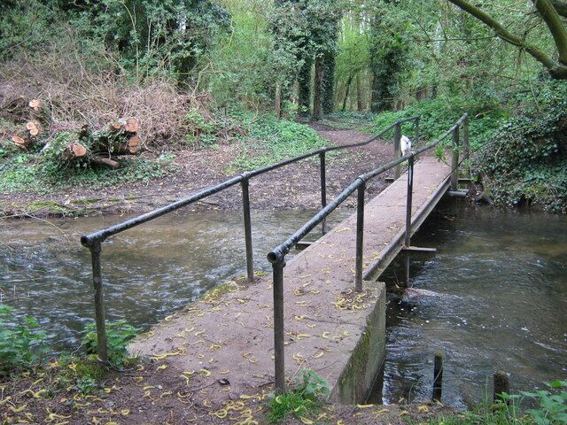 Footbridge over River Darenth (righthand side) The river form Horton Kirby/South Darenth flows towards Dartford and the Thames. But at Sutton at Hone it divides to go around an island with St John's Jerusalem (National Trust House) on. This footbridge is on a footpath from Roman Villas Road, to Main Road, Sutton at Hone.