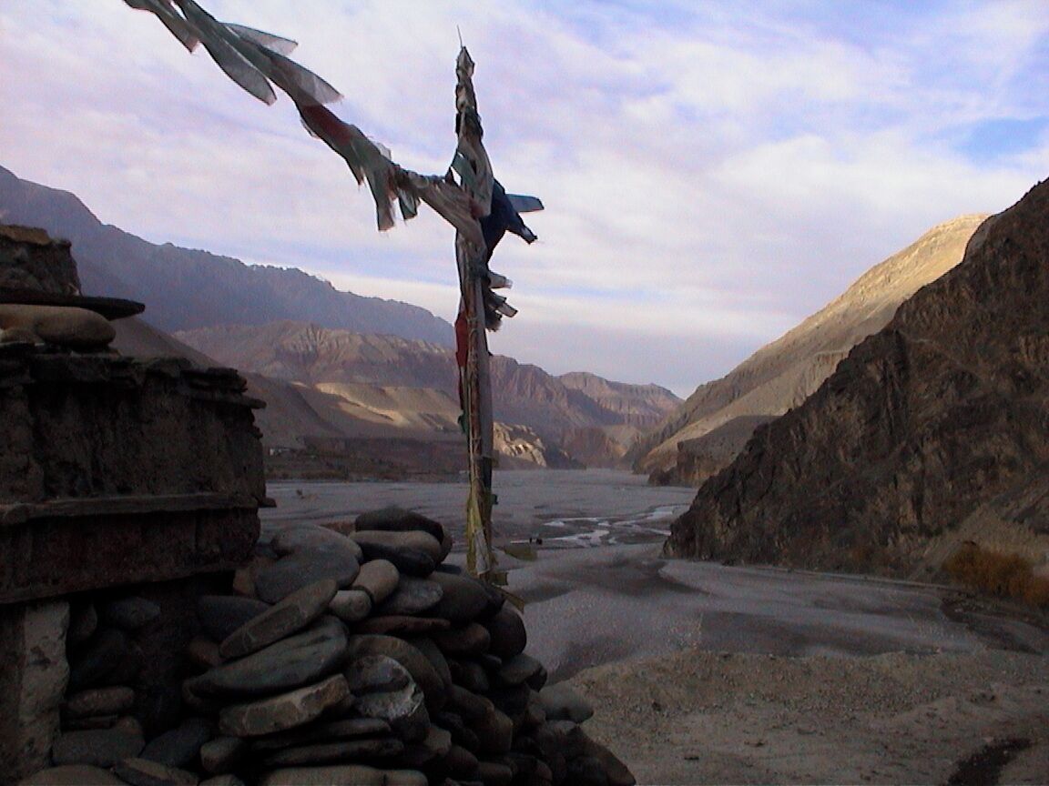 From Kagbene, Nepal along the Annapurna Circuit I took this picture looking north to the Mustang Region of Nepal.  Only those with special permission were allowed to travel to the Mustang Region.