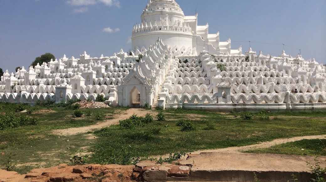 After arriving by boat from Mandalay, it's recommended you take the 'local taxi' aka bullocks and carts. It's a bumpy ride but if you're there on a 30+ degree c day, it's a smart move!