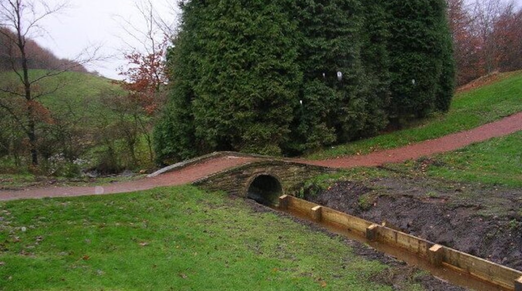 River Irk. Here, a few metres from its source, the Irk crosses Crompton and Royton Golf Course and its channel is in the process of being engineered for the next 100 metres or so before it flows onto pasture land.