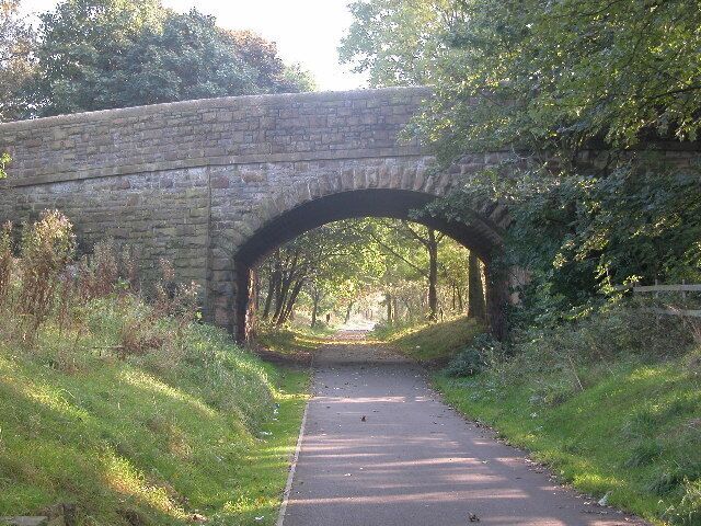 Turf Lane Railway Bridge. The bridge was one of the bridge on the branch railway line which ran into Royton. Part of the route is now a quiet walk