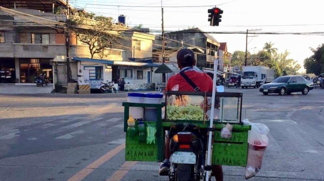 Photo taken in my home City, Batac in Ilocos Norte, Philippines where a man in motorcycle stopped for the red light. This man is a Mango vendor as seen in the picture, he sells pickled mango for a living. #OnTheRoad Photo Contest