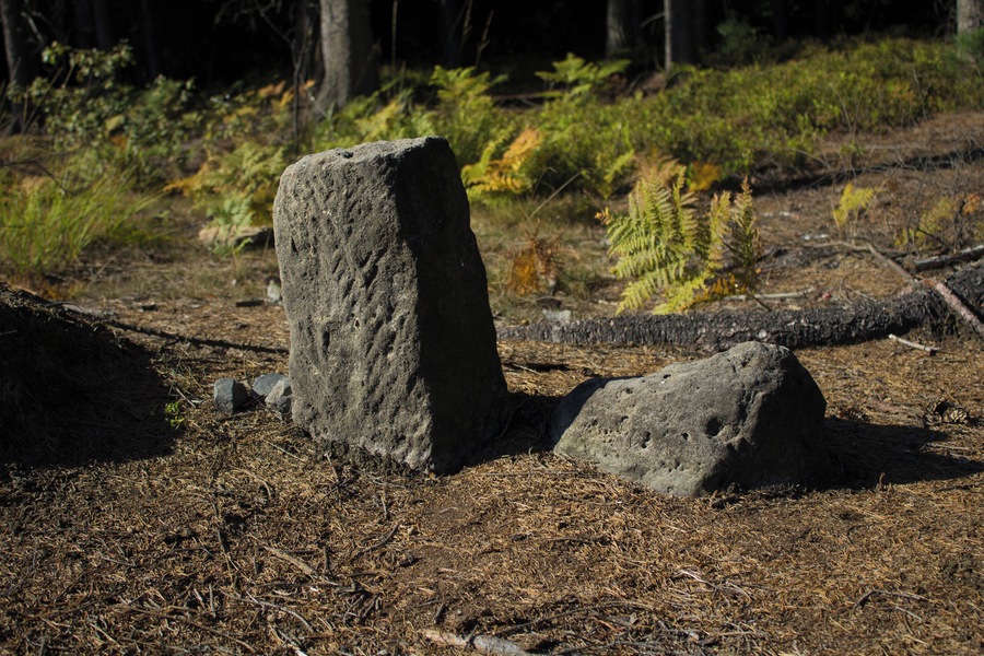 Boundary stone in Arnoltice