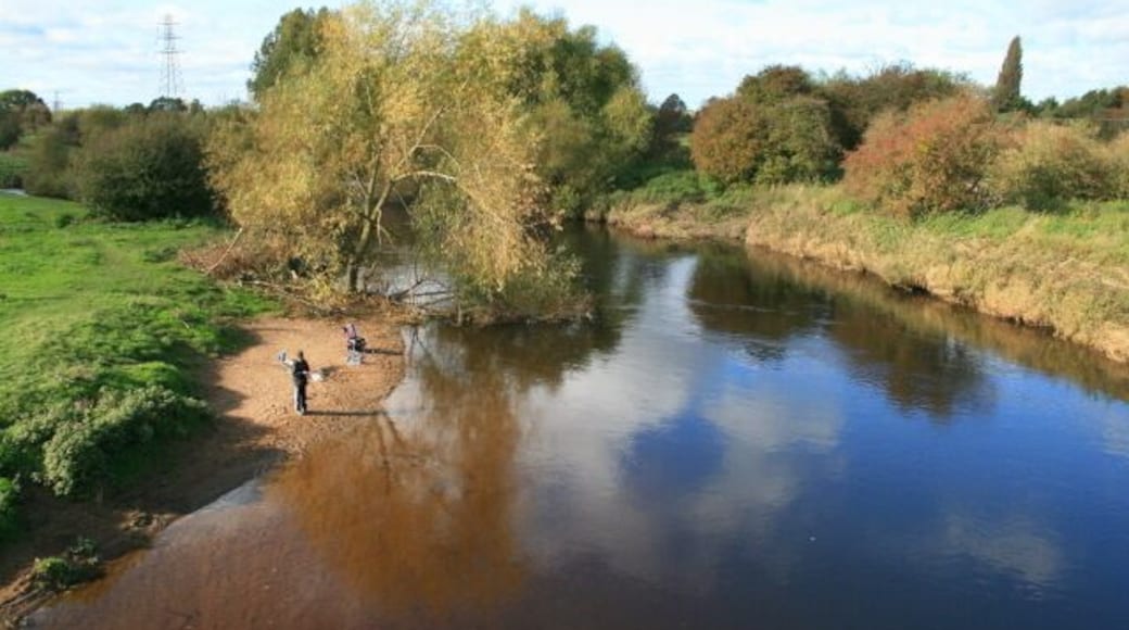 The Derwent from Borrowash Bridge Looking upstream.