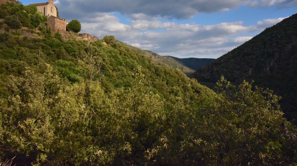 Perched high on a rocky promontory, the village of Thines, a haven of peace in the commune of Malarce-sur-la-Thines, in the Ardèche Mountains Regional Nature Park