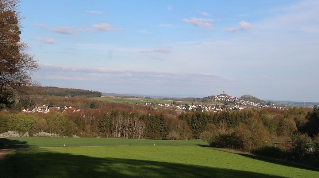 Links Vetzberg, rechte Gleiberg; Ansicht westl. Rodheim-Bieber