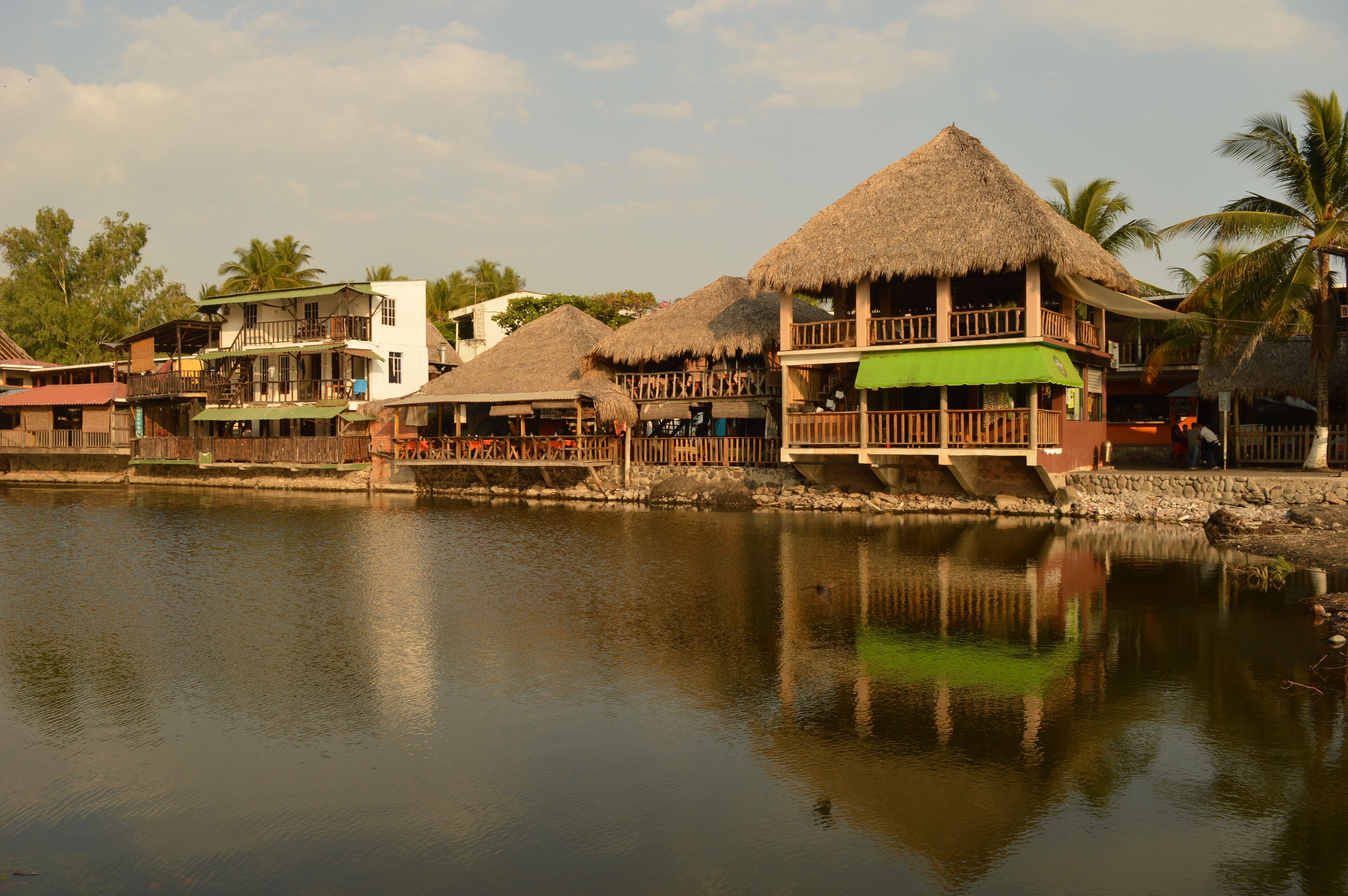 Surfing on the beautiful San Blas beaches in El Salvador, Central America