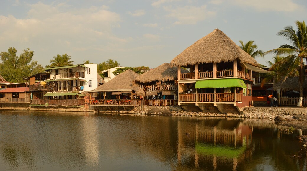 Surfing on the beautiful San Blas beaches in El Salvador, Central America