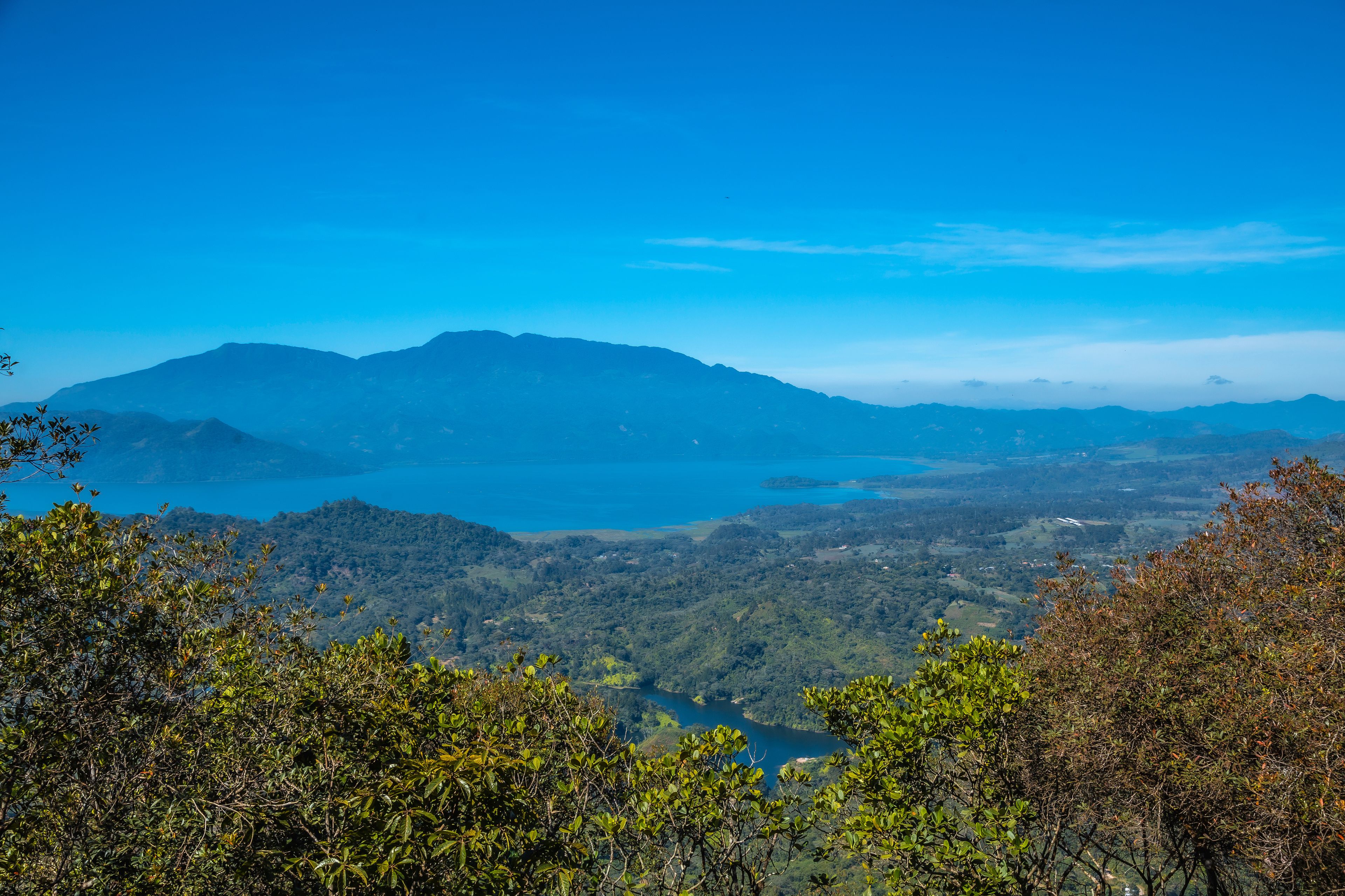 Yojoa Lake from the Mirador of the Cerro Azul Meambar National Park (Panacam). Honduras