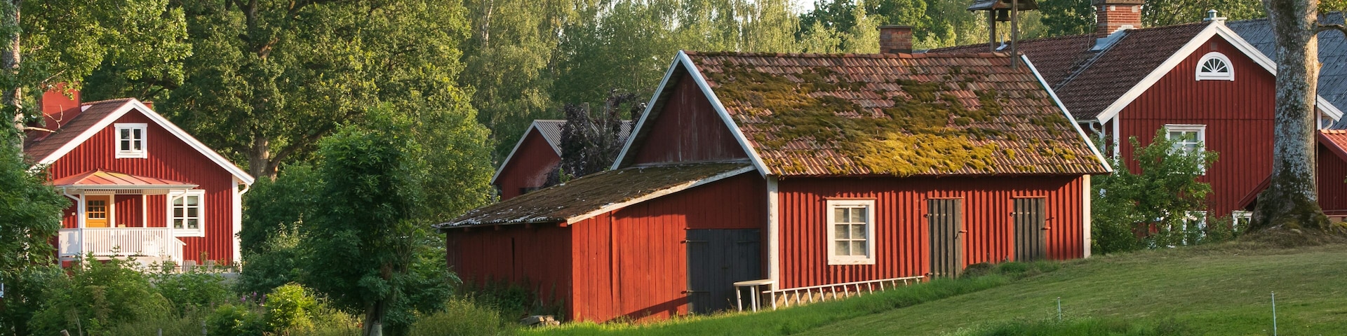tTaditionelle schwedische Holzhäuser in falunot.