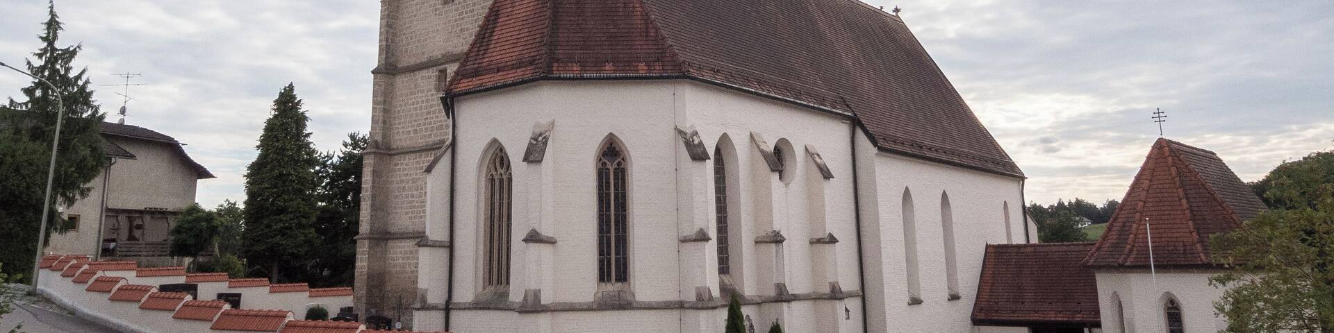 Pilgrimage church Saint Alban in Taubenbach, east view