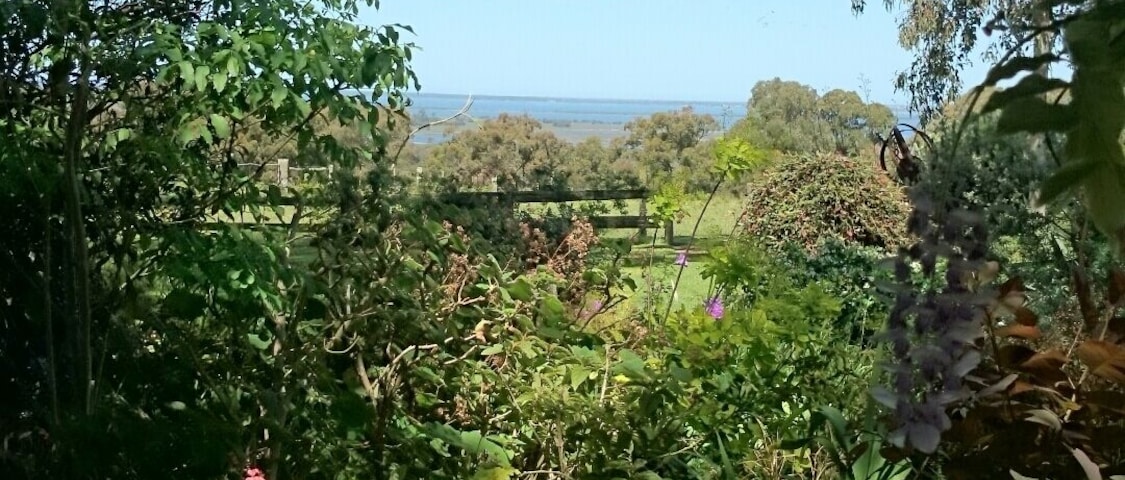 Great garden and fantastic view over the Gippsland Lakes