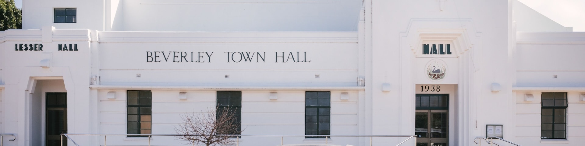 Beverley Town Hall old buiilding and vintage Holden in the Avon Valley in Western Australia