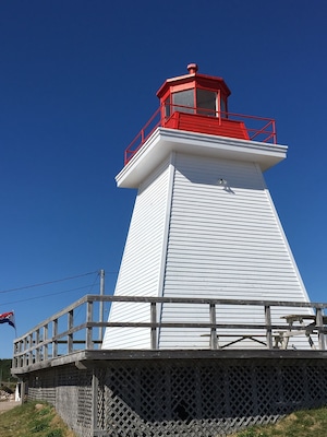 Traveling along the Cabot Trail on Cabe Breton and stopped at the Neil Harbor lighthouse. Awesome waves crashing below!