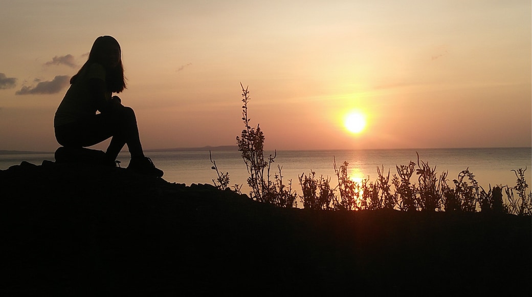 sunrise along the beach.