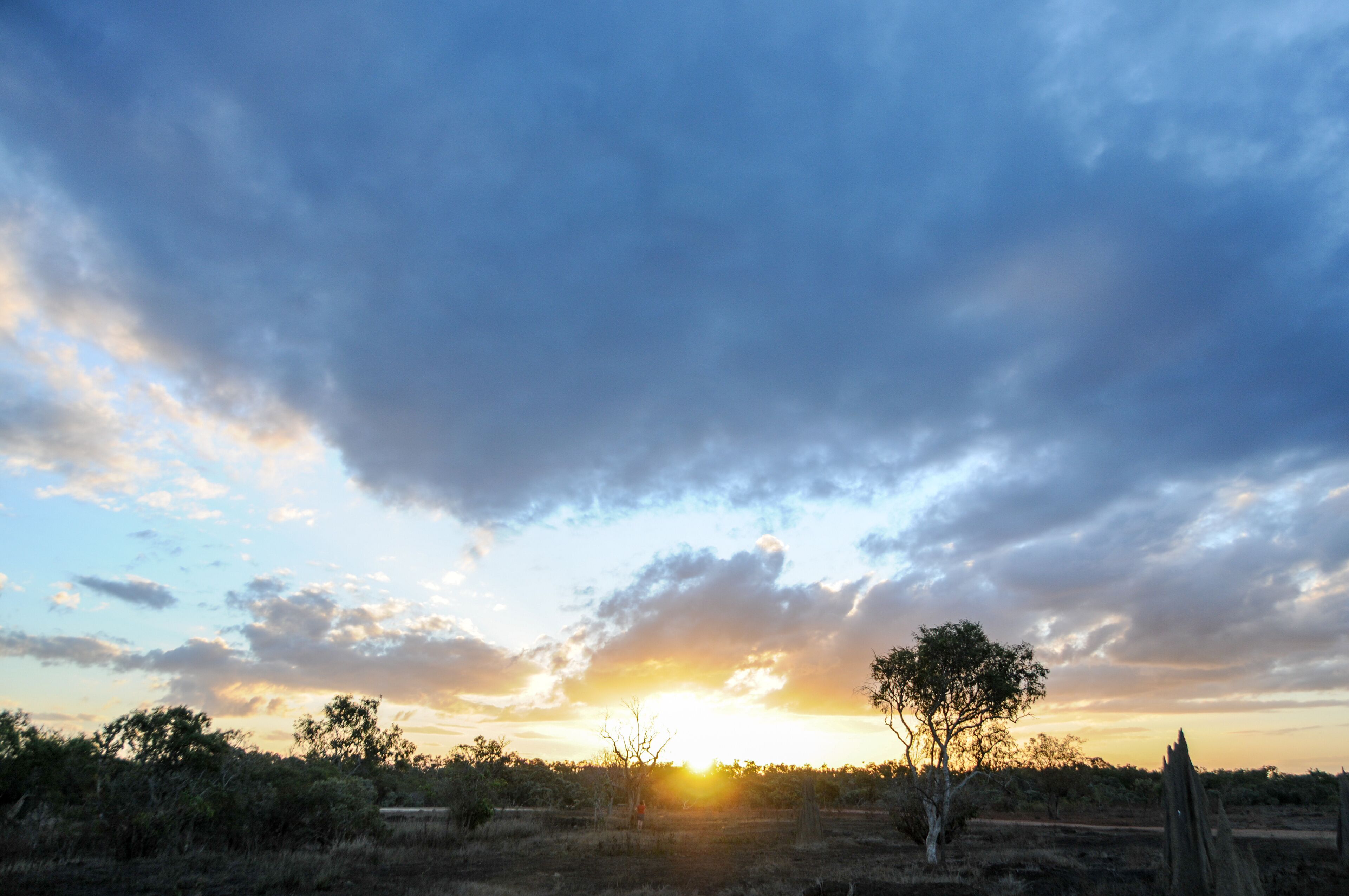 A rough landscape in the northern australian peninsula along the laura river, somewhere along the road between Cairns and Cape York