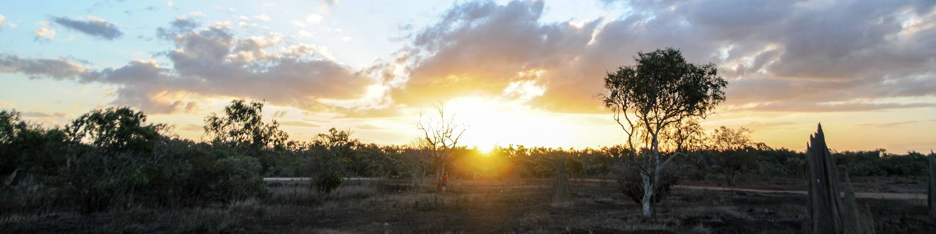 A rough landscape in the northern australian peninsula along the laura river, somewhere along the road between Cairns and Cape York