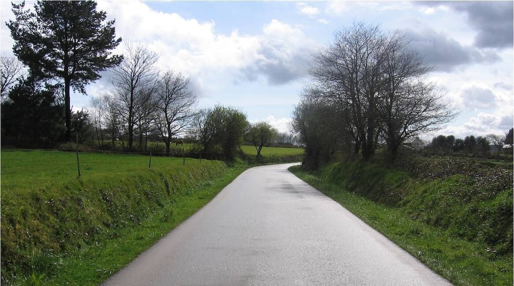 Vial de Abadín atravesado por la traza.
