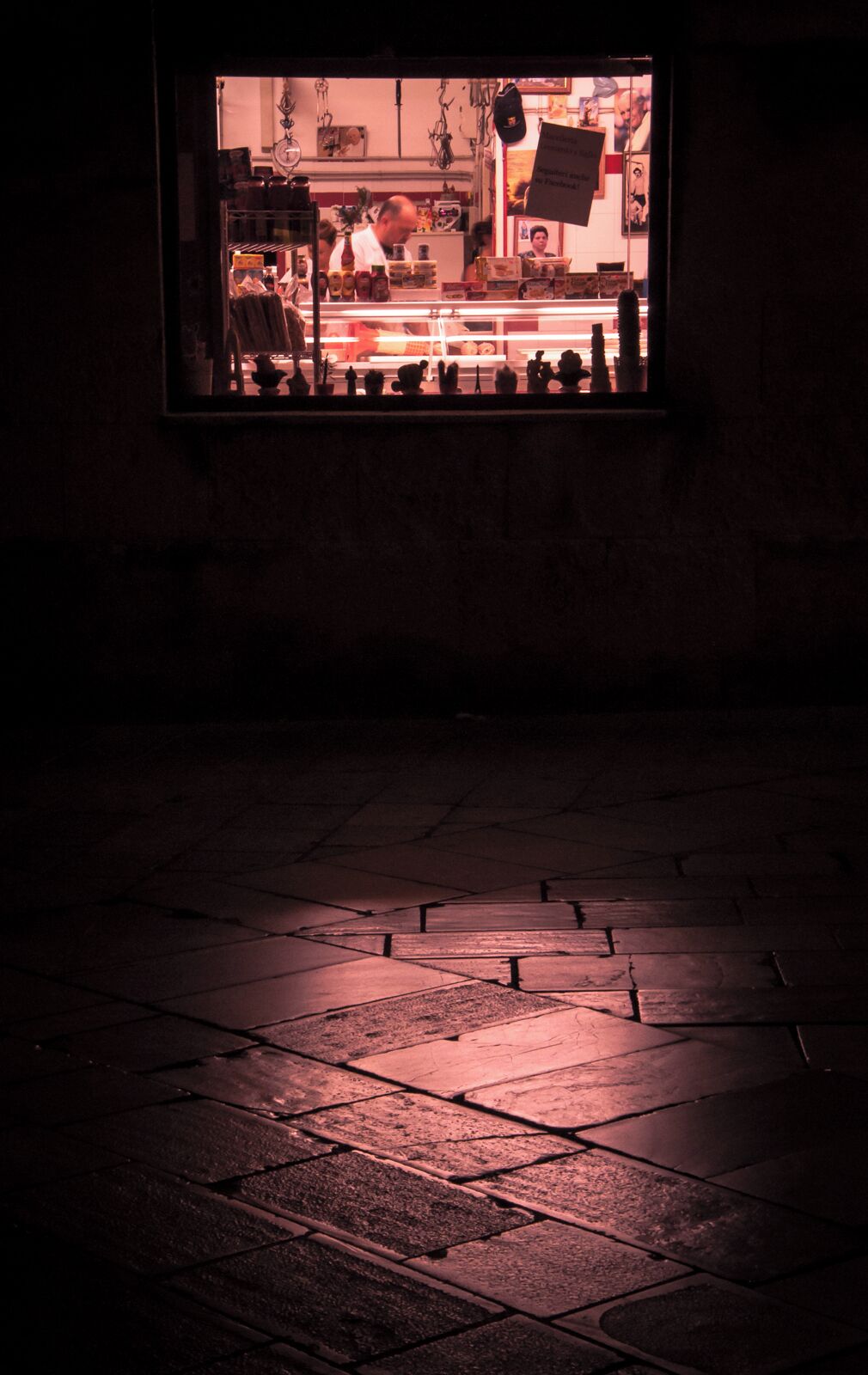 Butcher working at night in Melpignano