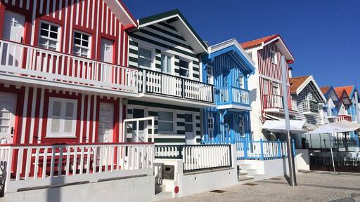 Beach houses in Costa Nova #red #lifeatexpedia