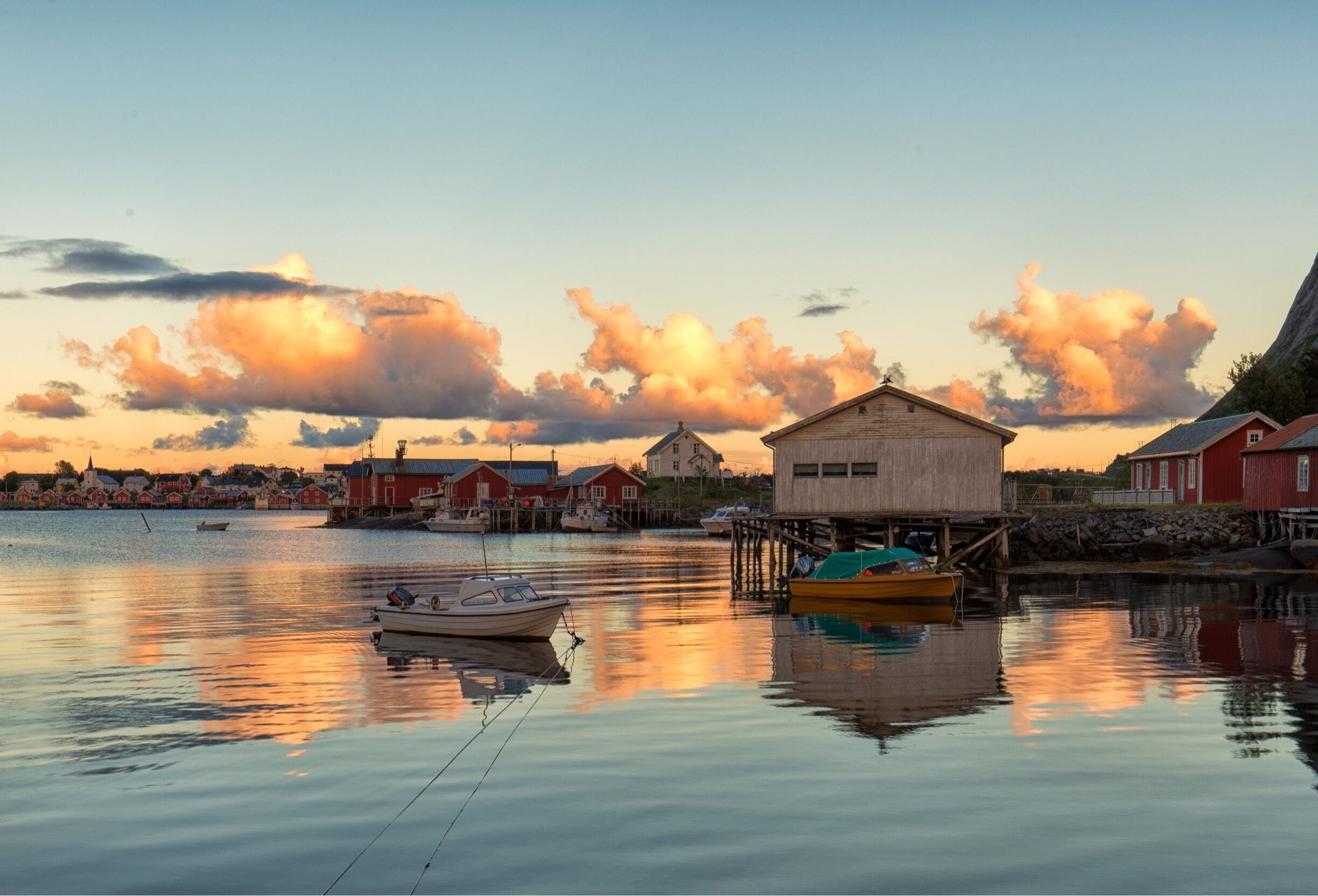 Sunset in lofoten island 