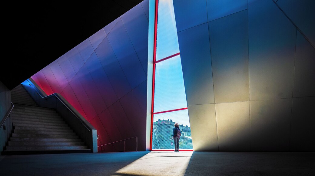 Prilly-Malley train station.
Luscher Architectes SA, built between 2008 and 2012
The exterior of this train station almost feels like a minimalist shell around the trains offering weather protection. The interior uses the official SBB colours and its large windows offer both views of the city and beautiful light and shadow plays inside the station. #trovember