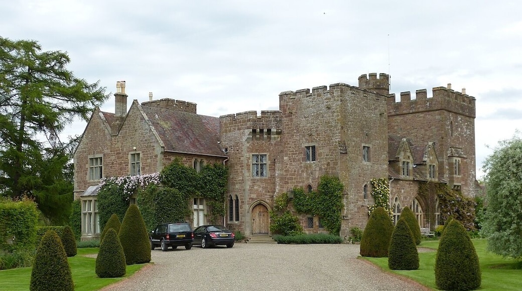 View of Broncroft Castle from the road on the Corvedale Three Castles Walk