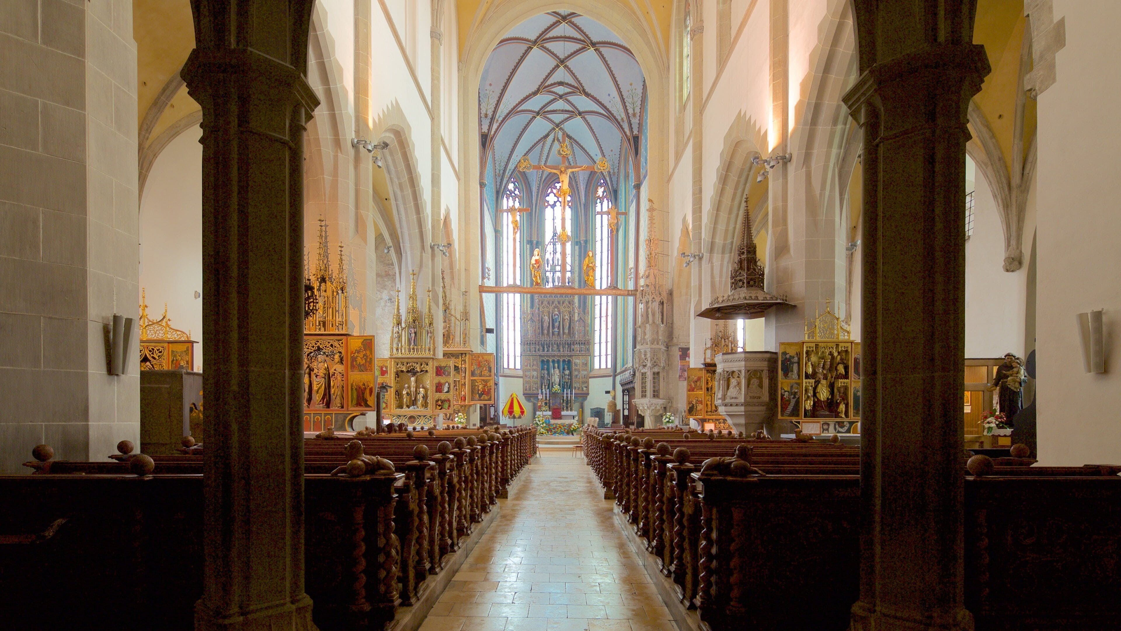 Prešov Region which includes heritage elements, interior views and a church or cathedral