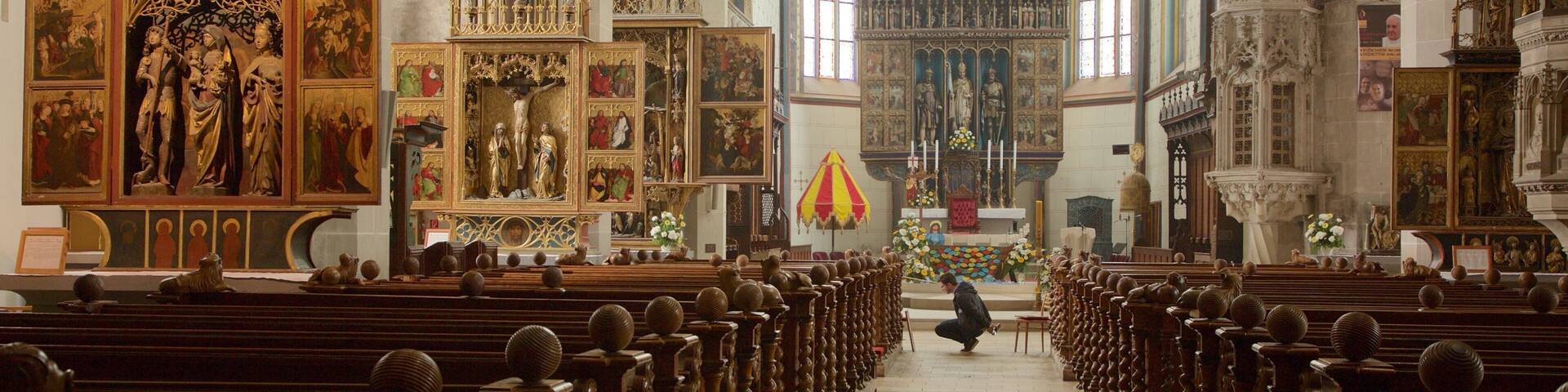 Prešov Region which includes interior views, a church or cathedral and heritage elements