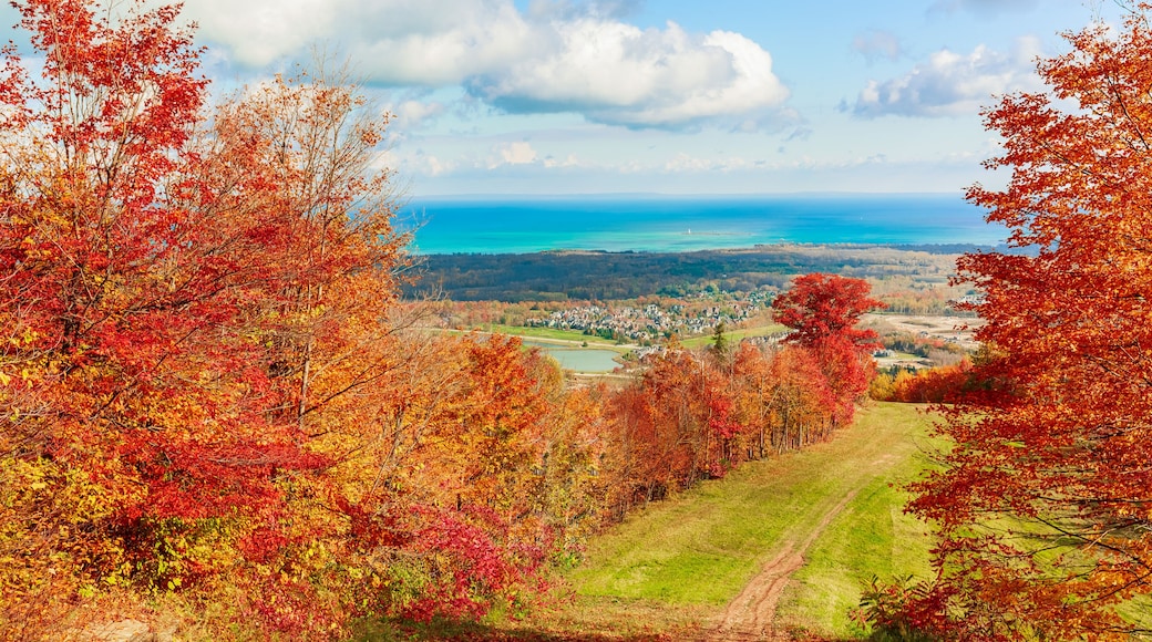 gorgeous view on Georgian bay, lake Huron from Blue Mountain, Collinwood, Grey county, Ontario,canada