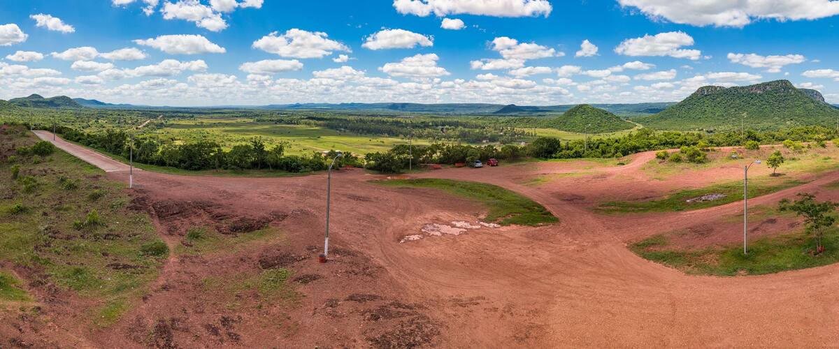 Vertical panorama, photographed from the Cerro Pero in Paraguay..