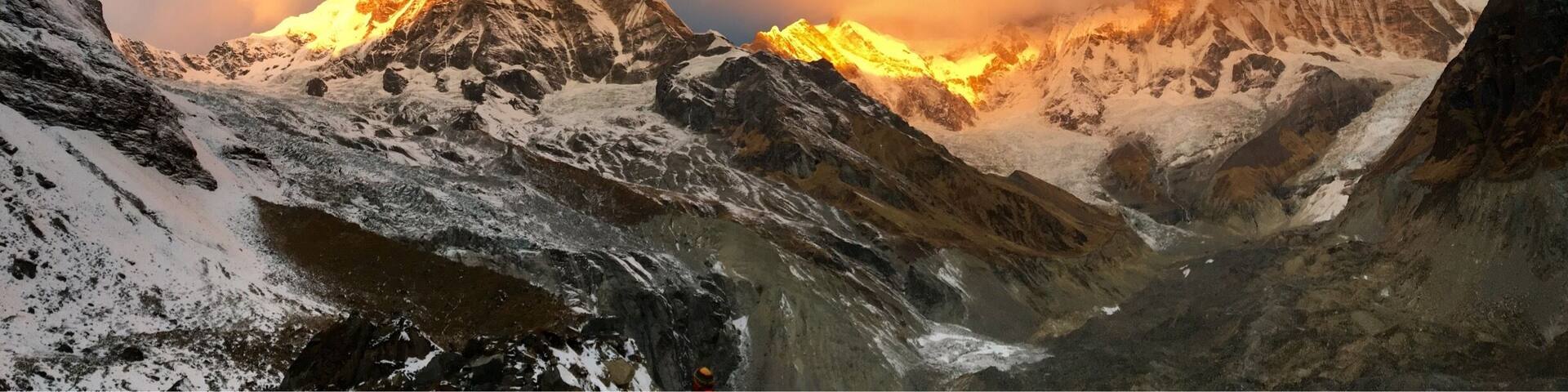 Annapurna Base Camp. Sat and waited for this shot at 3 am.