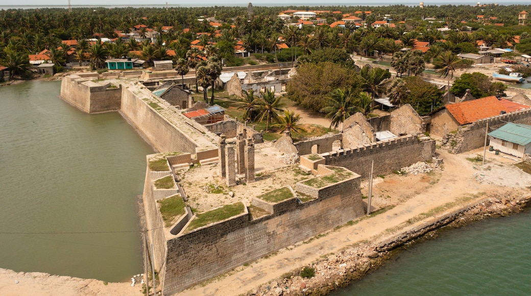 The ancient fort of Manar protecting the city from the sea. Sri Lanka.