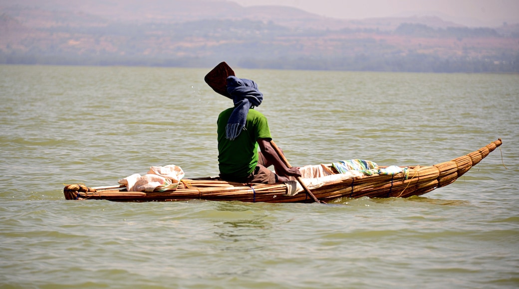 Ethiopia,Bahir Dar,
Fisherman on Lake Tana, on a papyrus boat