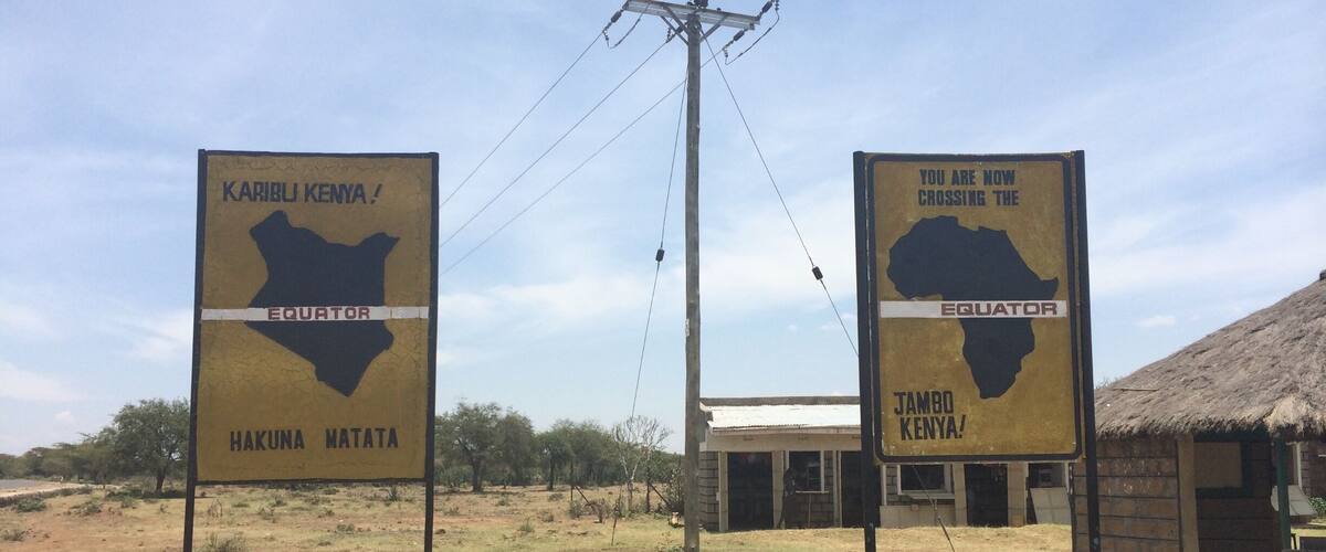 One of the locations at which the equator passes through Kenya.