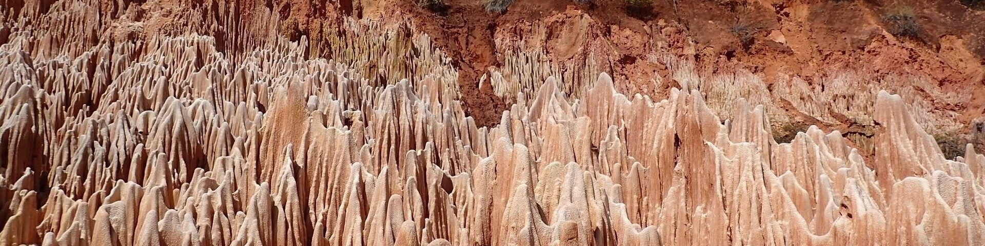 Amazing calcite formations left behind after the red mud has been washed away. You need a good 4x4 and driver to reach it as it takes a serious bit of off-roading to get there. You can also only see them in the dry season as the bottom of the valley is a river at any other time. There is a small place selling food where you park and a toilet!