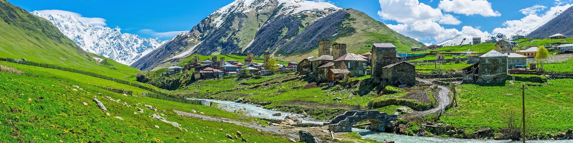 Panorama of Ushguli, Svaneti, Georgia
