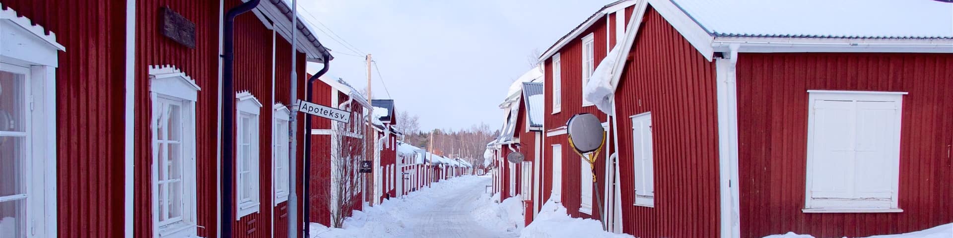 Gammelstad featuring a small town or village and snow