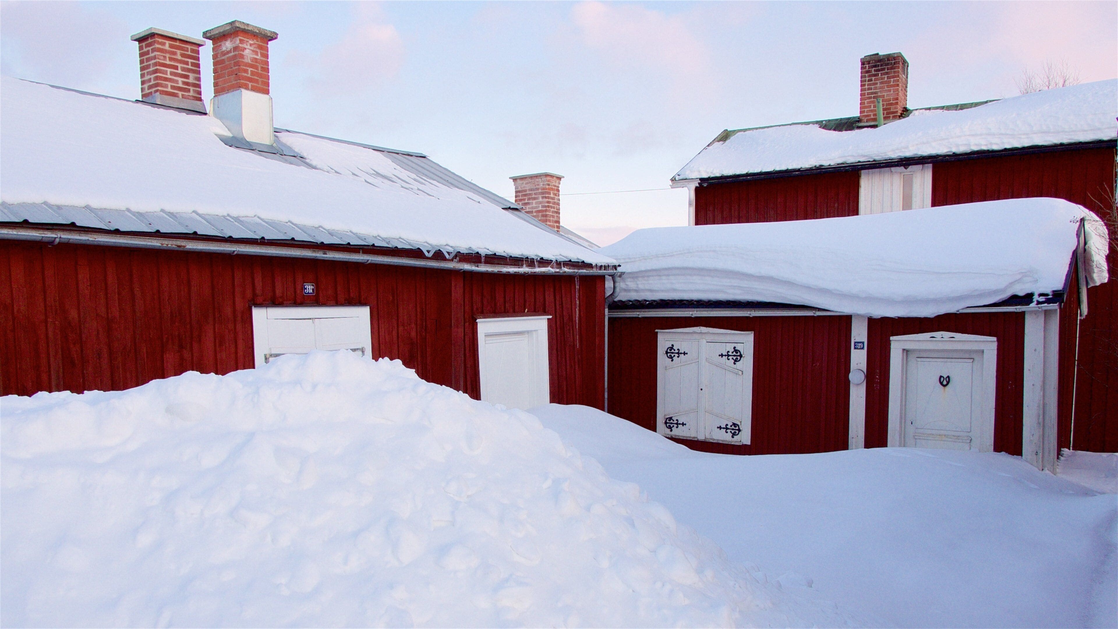 Gammelstad featuring a small town or village and snow