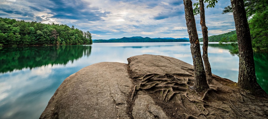 nature around upstate south carolina at lake jocassee gorge mountains; Shutterstock ID 541980916