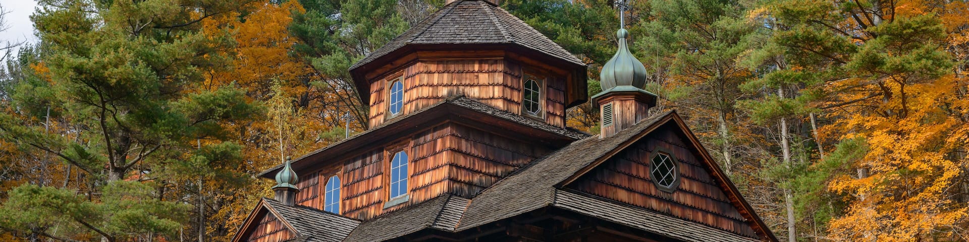 The old wooden Ukrainian church- catskill new york state USA
