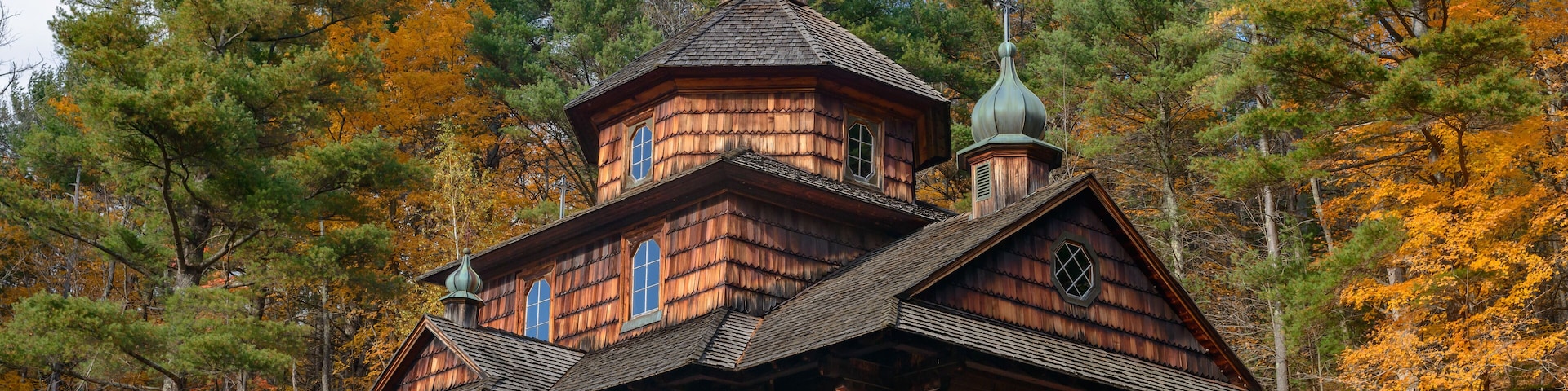 The old wooden Ukrainian church- catskill new york state USA