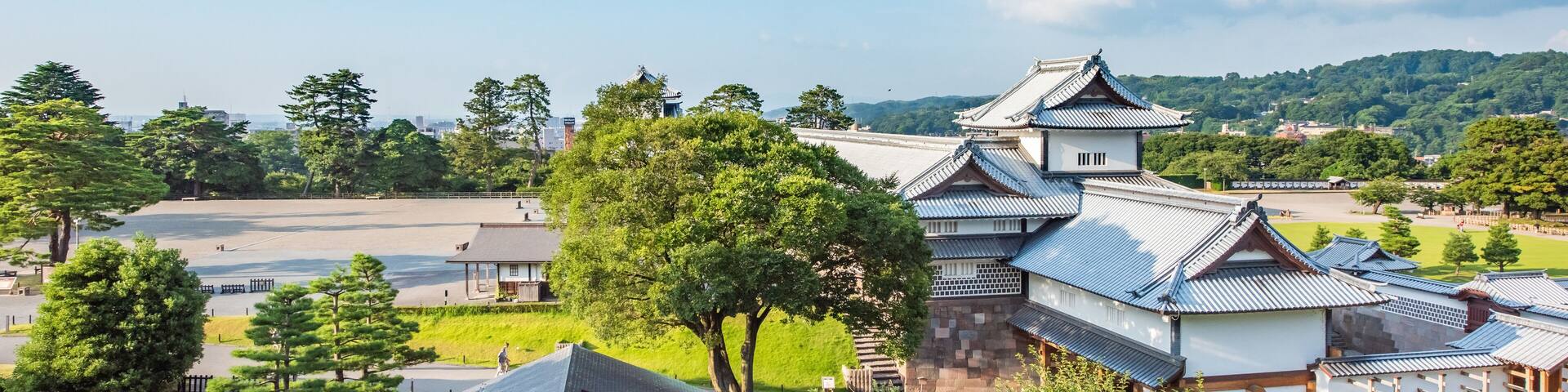 Kanazawa Castle Park in Kanazawa, Ishikawa, Japan. a famous historic site.