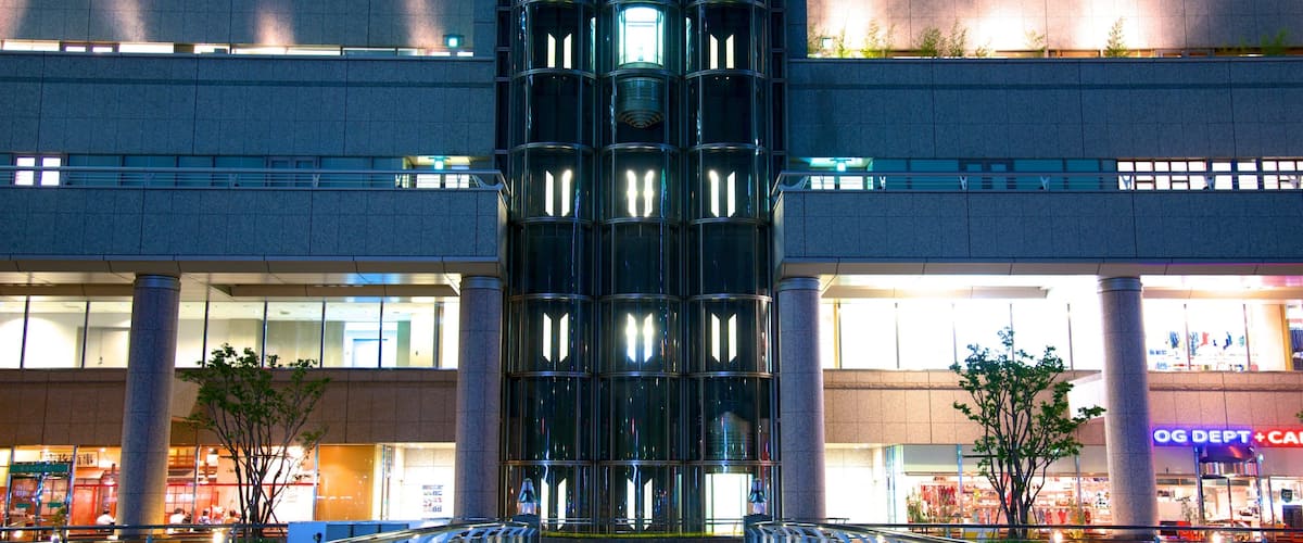 Shutoken which includes night scenes and a city